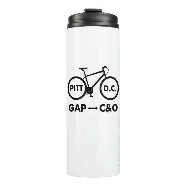 Great Allegheny Passage C&O Canal Towpath Bike Thermal Tumbler (Front)