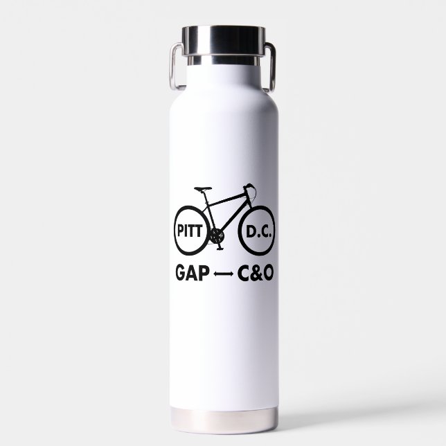 Great Allegheny Passage C&O Canal Towpath Bike Water Bottle (Front)