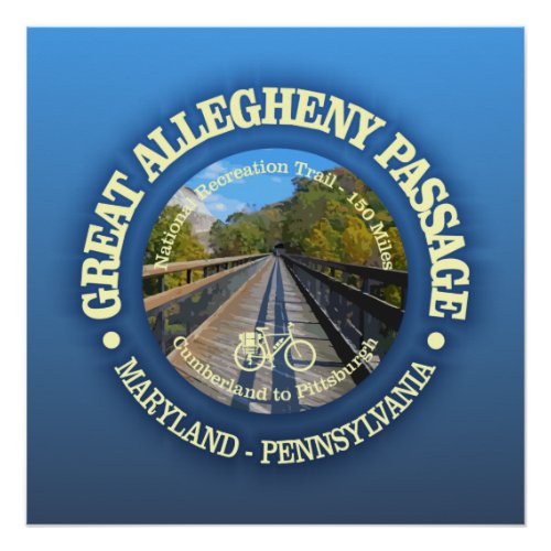 Great Allegheny Passage cycling c Poster