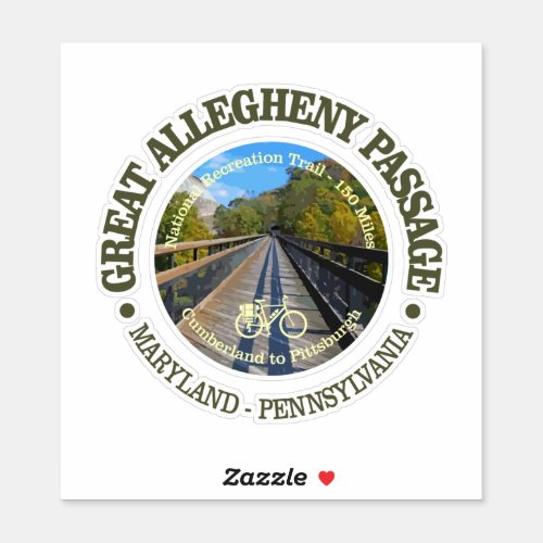 Great Allegheny Passage cycling c Sticker