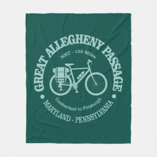 Great Allegheny Passage (cycling) Fleece Blanket