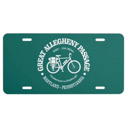 Great Allegheny Passage cycling License Plate