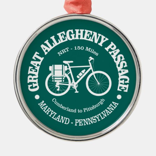 Great Allegheny Passage cycling Metal Ornament