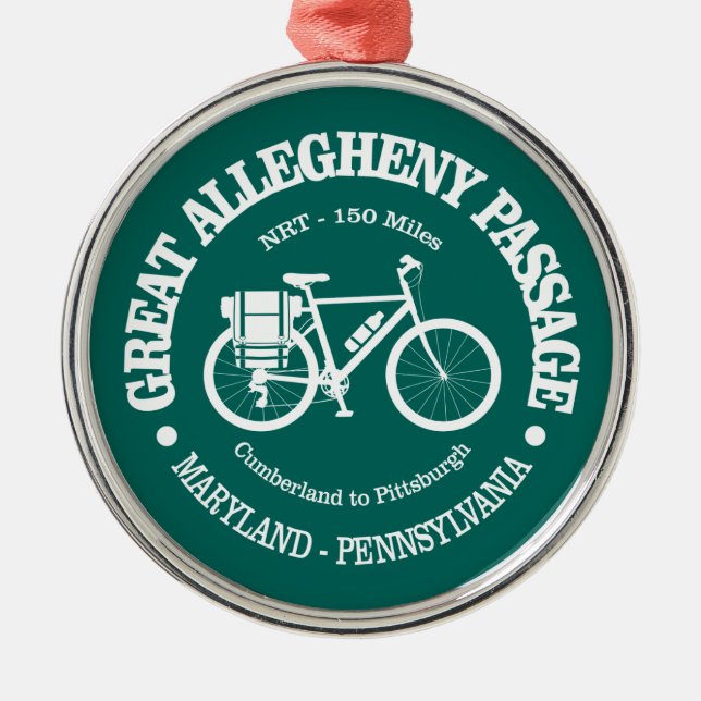 Great Allegheny Passage (cycling) Metal Ornament (Front)