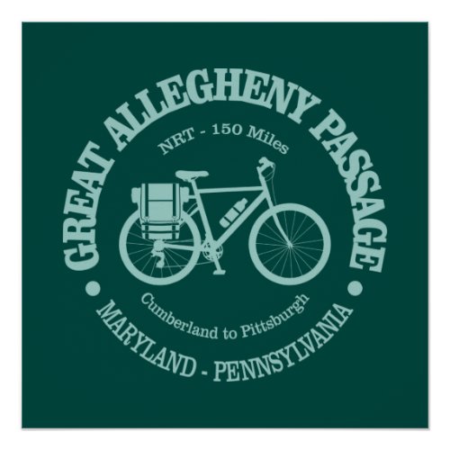 Great Allegheny Passage cycling Poster