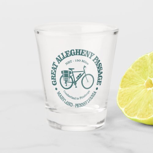 Great Allegheny Passage cycling Shot Glass