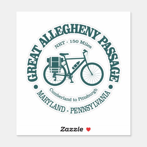 Great Allegheny Passage cycling Sticker