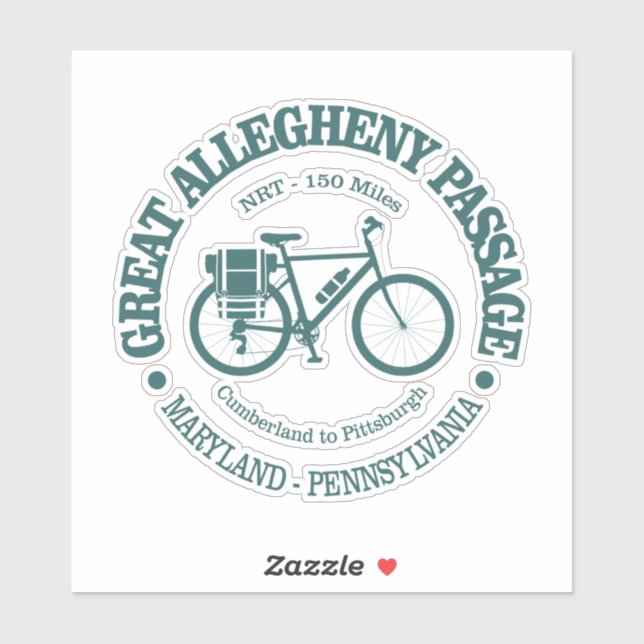Great Allegheny Passage (cycling) Sticker (Sheet)