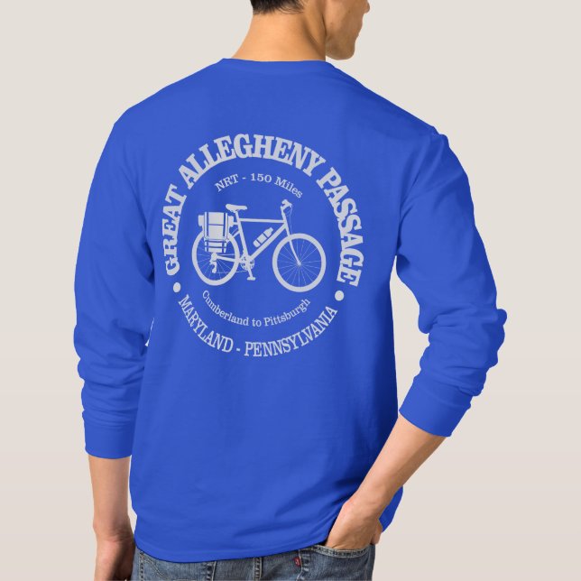 Great Allegheny Passage (cycling) T-Shirt (Back)