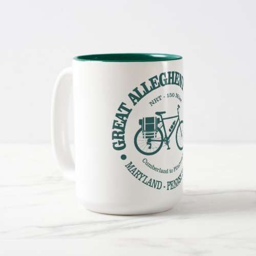 Great Allegheny Passage cycling Two_Tone Coffee Mug
