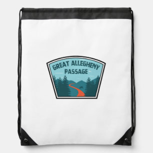 Great Allegheny Passage Drawstring Bag