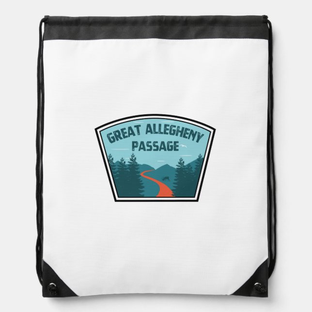Great Allegheny Passage Drawstring Bag (Front)