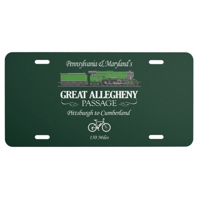 Great Allegheny Passage (RT2) License Plate (Front)