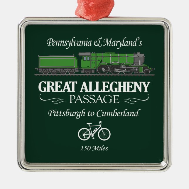 Great Allegheny Passage (RT2) Metal Ornament (Front)