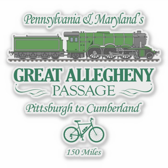 Great Allegheny Passage (RT2) Sticker (Front)