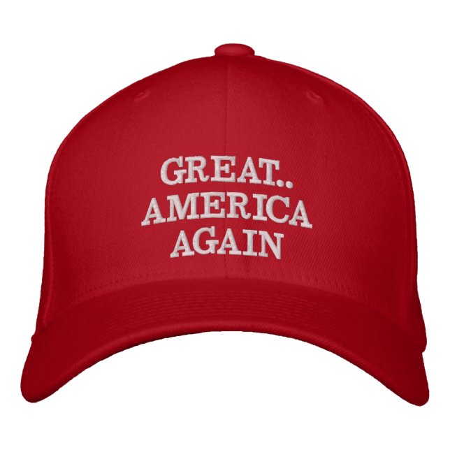 great.. america again embroidered baseball cap (Front)