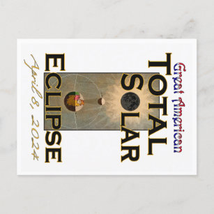Great American 2024 Total Solar Eclipse Postcard