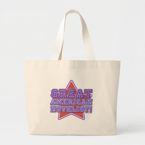 Great American Novelist Star Design Large Tote Bag