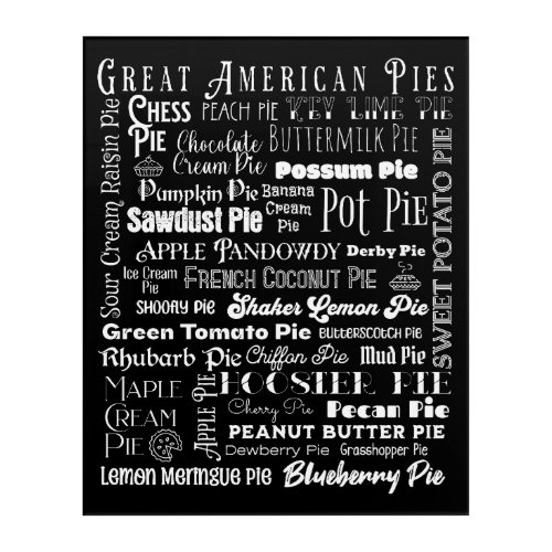 Great American Pies Month T_Shirt Acrylic Print
