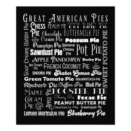 Great American Pies Month T_Shirt Photo Print