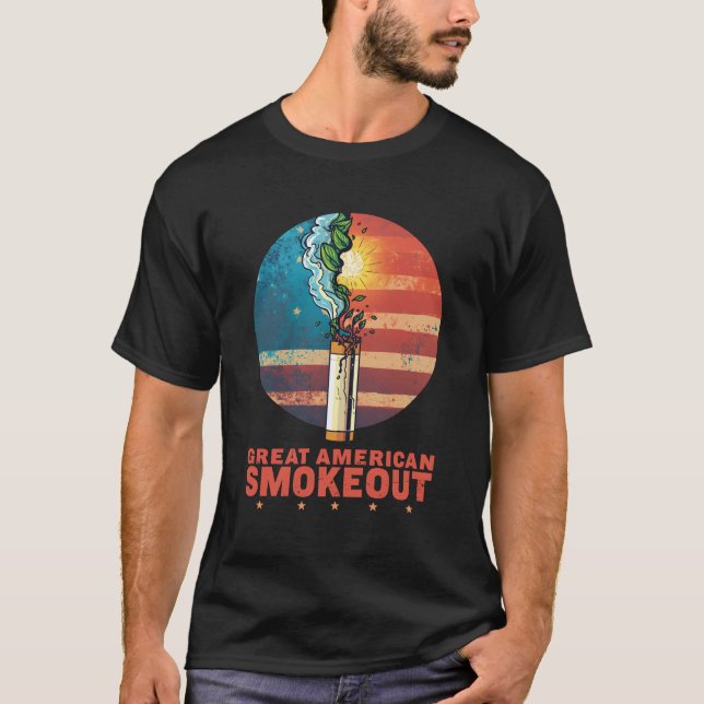 Great American Smokeout Quit Smoking Awareness T-Shirt (Front)