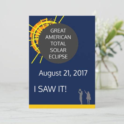 Great American Solar Eclipse observer certificate (Standing Front)