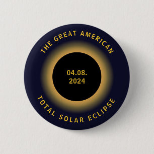 Great American Total Solar Eclipse 8 April, 2024 Button