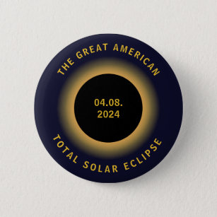 Great American Total Solar Eclipse 8 April, 2024 Button
