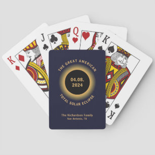 Great American Total Solar Eclipse 8 April, 2024 Poker Cards