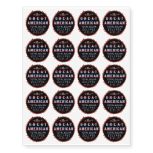 Great American Total Solar Eclipse August 21 2017 Temporary Tattoos