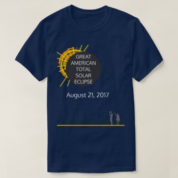 Great American Total Solar Eclipse Cool Custom T-shirt by DigitalSolutions2u at Zazzle