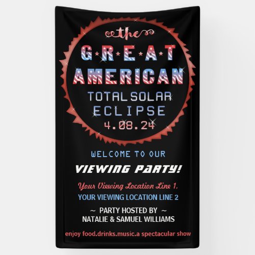 Great American Total Solar Eclipse Viewing Party Banner