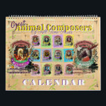 Great Animal Classical Music Composers Calendar<br><div class="desc">Great Animal Composers Of All Time Series calendar 2018 with 12 punny smart funny classical music animal composers: January - Antonio Vivaldeer Vivaldi deer; Febuary - Johann Sebastian Baach Bach Sheep; March - Frederic Chopanda Chopin panda; April - Ludwig van Beethovehen Beethoven rooster hen; May - Franz Schubird Schubert bird;...</div>