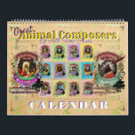 Great Animal Classical Music Composers Calendar<br><div class="desc">Great Animal Composers Of All Time Series calendar 2018 with 12 punny smart funny classical music animal composers: January - Antonio Vivaldeer Vivaldi deer; Febuary - Johann Sebastian Baach Bach Sheep; March - Frederic Chopanda Chopin panda; April - Ludwig van Beethovehen Beethoven rooster hen; May - Franz Schubird Schubert bird;...</div>