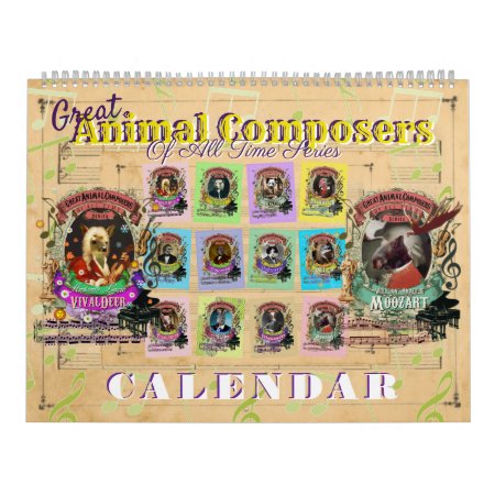 Great Animal Classical Music Composers Calendar