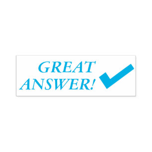 "GREAT ANSWER!" Educator Feedback Rubber Stamp
