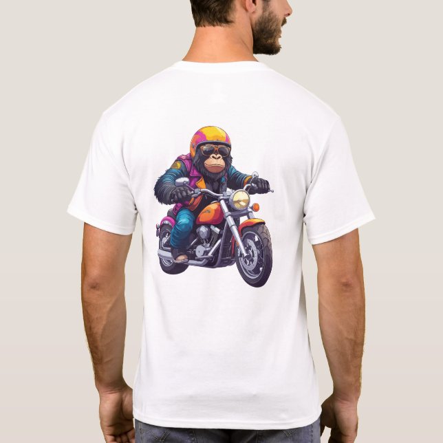 Great Ape Born to Ride T-Shirt (Back)