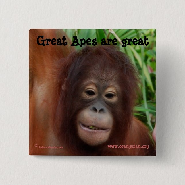 Great Ape Fan Button (Front)