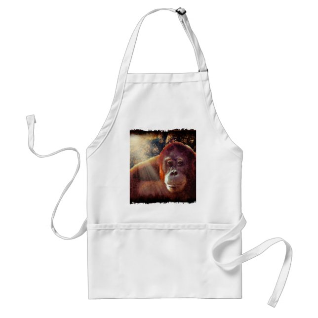 Great Ape Orangutan Wildlife Animal-Lovers Adult Apron (Front)