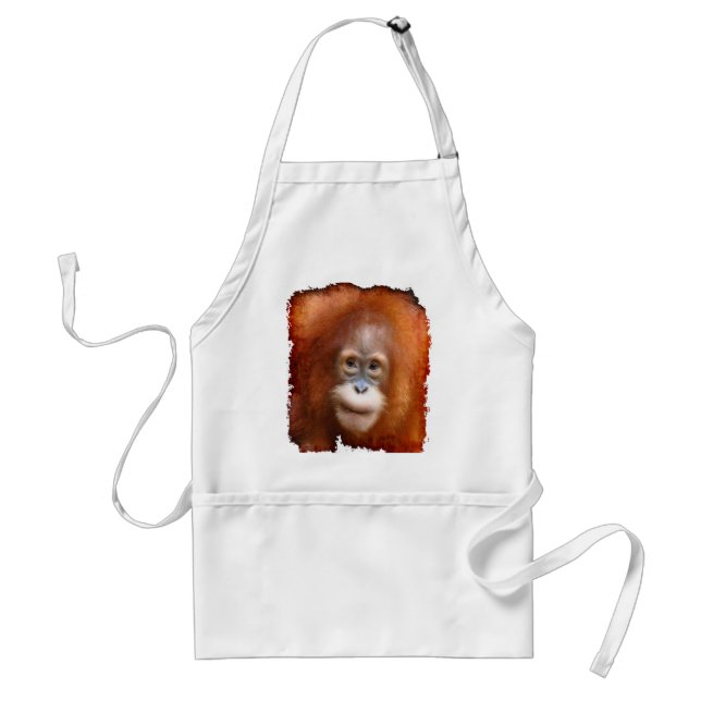 Great Ape Orangutan Wildlife Animal-Lovers Adult Apron (Front)