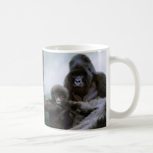 GREAT APES Mountain Gorilla  Baby Gorilla Coffee Mug