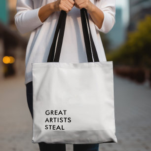 Great Artists Steal Black and White Tote Bag