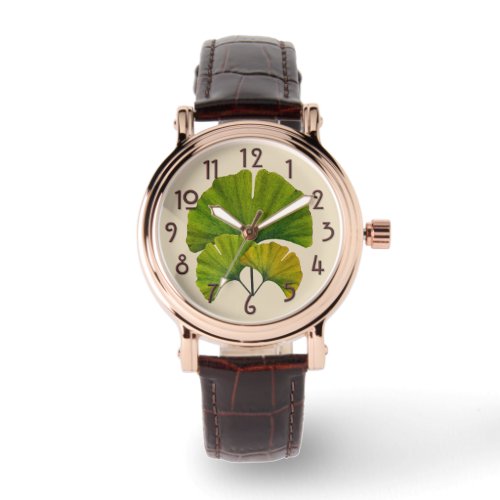 Great Arts  Crafts Ginkgo Leaves Watch