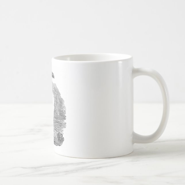 Great Auk Wood Engraving Coffee Mug (Right)