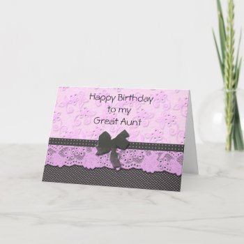 Great Aunt Birthday Card by ArdieAnn at Zazzle