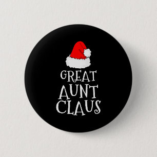 Great Aunt Claus Christmas Santa's Pajama Family M Button