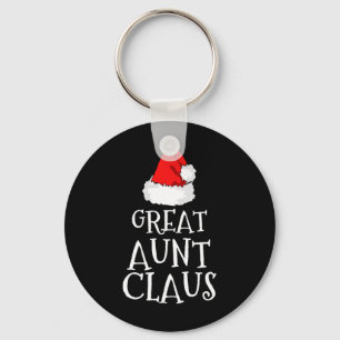 Great Aunt Claus Christmas Santa's Pajama Family M Keychain