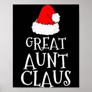 Great Aunt Claus Christmas Santa's Pajama Family M Poster