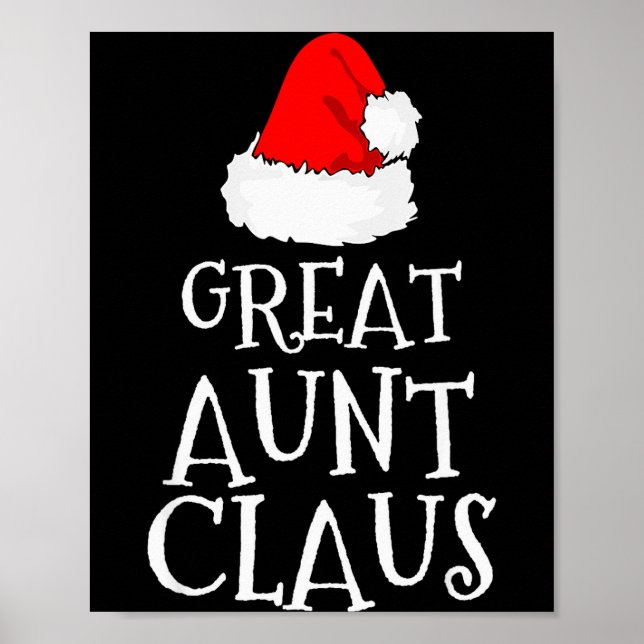 Great Aunt Claus Christmas Santa's Pajama Family M Poster (Front)