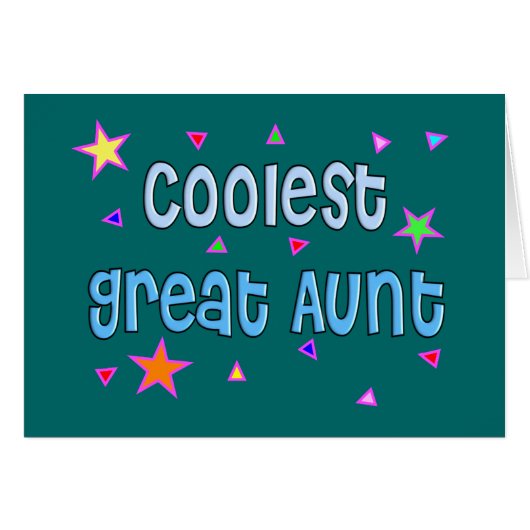 Great Aunt Gifts Cards (Front Horizontal)
